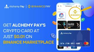 Alchemy Pay X Binance Marketplace Crypto card application step by step guide [upl. by Atikaj]