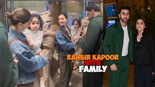 Ranbir Kapoor With Family Spotted At Airport [upl. by Brass]