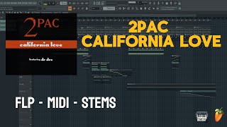 2Pac  California Love FL Studio Remake FLP  MIDI  STEMS [upl. by Retsbew]