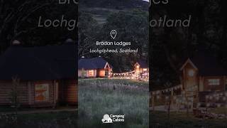 Glamping Lodge at Bradan Lodges Scotland  Camping Cabins glamping logcabin [upl. by Emelda]