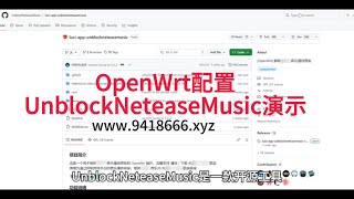 OpenWrt配置UnblockNeteaseMusic演示 [upl. by Joselow]