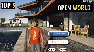 Top 5 New OPEN WORLD Games For Android  Best High Graphics Open World Games For Android [upl. by Mharg]