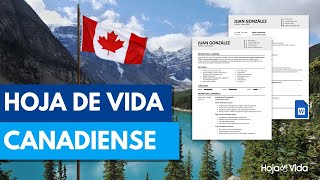 Hoja de Vida estilo Canadiense Formato 2024 [upl. by Nhguavaj]