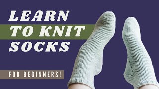 Learn to Knit Sock for Beginners  Easy Vanilla Sock Knitting Tutorial StepbyStep [upl. by Adda]