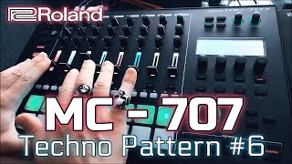 ROLAND MC  707  TECHNO PATTERN 6 [upl. by Ferreby]