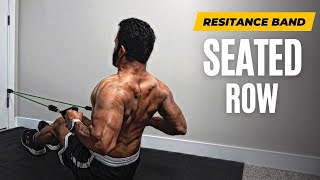 How To Do Seated Row With Resistance Band  Back Workout  Fitness My Life [upl. by Herrick]