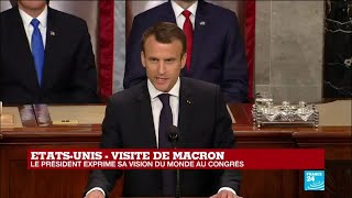 REPLAY  Visite de Macron aux ÉtatsUnis  le président exprime sa vision du monde au Congrès [upl. by Elokkin242]