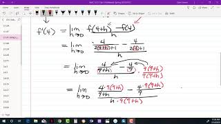 Find limit of difference quotient and tangent line for rational function [upl. by Ewens]