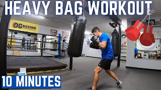 Heavy Bag Workout  10 Minute Follow Along Boxing Workout [upl. by Itsyrc88]