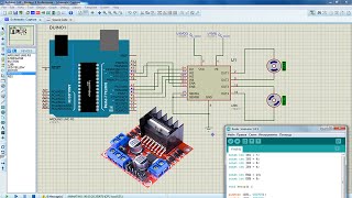 Driver l298 in Proteus  Driver l298n  l298n arduino [upl. by Farrica]