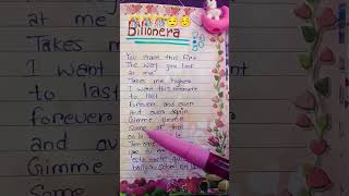 Bilionera song lyrics with me  l music remix lyricalemonade [upl. by Egdamlat147]