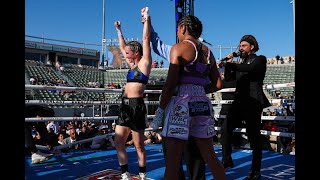 GINNY FUCHS suffers a HORRENDOUS thumb injury but still outpoints ADELAIDA RUIZ to become WBC champ [upl. by Korie]