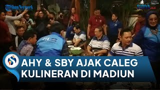 Jelang Konsolidasi Akbar Mas AHY amp SBY Ajak Para Calon Legislator Kulineran di Madiun [upl. by Aytida]