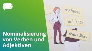 Deutsch Die Nominalisierung von Verben und Adjektiven  Deutsch  Grammatik und Rechtschreibung [upl. by Rozella459]