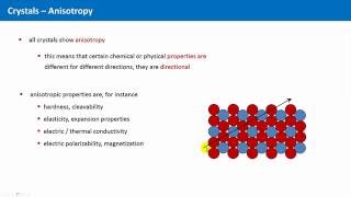 Unit 13  Definition of Crystals and Anisotropy [upl. by Gut]