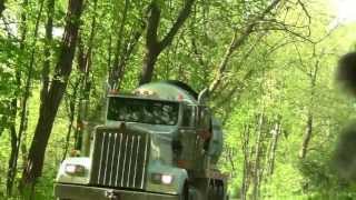 Frack Water Trucks from site in Burgettstown PA [upl. by Ennayllek]