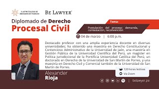 Diplomado de Derecho Procesal Civil  Be Lawyer [upl. by Tamera]