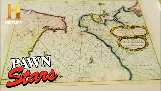 Pawn Stars Do America RESTORED 1660 MAP MAKES RICK A BIG PROFIT Season 1 [upl. by Jacobs628]