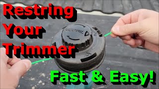 Restring Your Trimmer  Fast and Easy  Makita 18V LXT String Trimmer [upl. by Marvel]