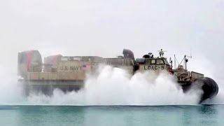 US Navys Massive LCAC Hovercraft Transporter In Action [upl. by Anad]