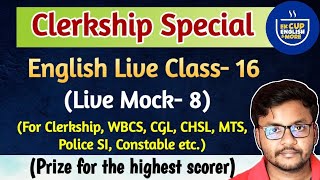 Clerkship Final Live Mock  Clerkship English Practice Class  English Live Class 16  PSC [upl. by Celesta]