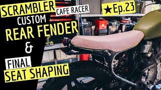 Custom Cafe Rear Fender amp Final Scrambler Seat Pan Shaping Ep23 [upl. by Maite]