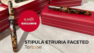 Stipula Etruria Faceted Tortoise Fountain Pen  NOVELLI EXCLUSIVE [upl. by Nivram996]