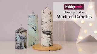 How to Make Marbled Candles  Hobbycraft [upl. by Mclain]