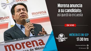 Morena anuncia a su candidato así quedó la encuesta [upl. by Annehsat342]