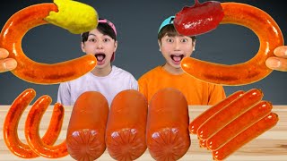 Kielbasa Sausage Challenge 킬바사 소시지 챌린지 YummyBear 야미베어 [upl. by Elnar]