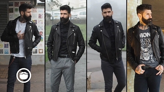 4 Ways to Rock a Leather Jacket  Carlos Costa [upl. by Eiramaneet]