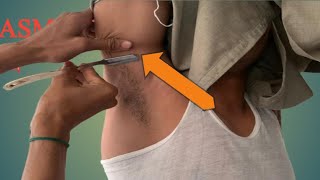 ASMR how to Armpit Shaving How to Underarm Shaving  with threading shaving [upl. by Nosaj]