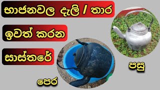 Caustic soda cleaning  caustic soda uses and experiments  Kitchen cleaning tips Sinhala [upl. by Millard]