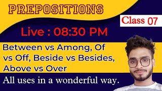 Mastering Prepositions Between vs Among Of vs Off Beside vs Besides Above vs Below [upl. by Coleen568]