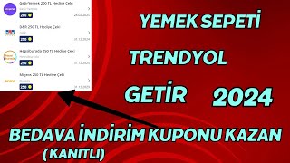 BEDAVA İNDİRİM KUPONU VEREN UYGULAMA  YEMEK SEPETİ İNDİRİM KODU 2024 [upl. by Ignacio616]