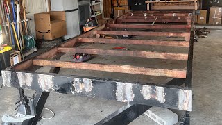 Sandblasting a Trailer Frame [upl. by Eissoj]