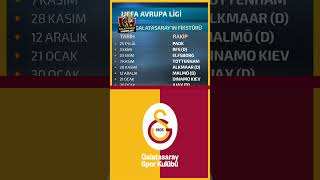 İşte Galatasarayın UEFA Avrupa Ligi Fikstürü galatasaray cimbom galatasaraysk [upl. by Bascio58]