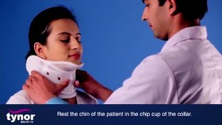 How to wear Tynor Cervical Collar Hard with chin [upl. by Eytak561]