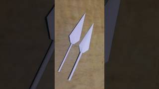 How to make a kunai knifeorigami kunai paper knife [upl. by Monia]