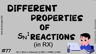 SN1 Reactions in alkyl halides  Solvolysis Reaction Mechanism  JEE Main  Advanced  NEET [upl. by Hannah322]