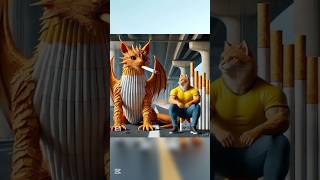 cigarette Artwho is the best White cat vs black cat vs orange cat cat shortvideo catvideos ai [upl. by Yreffeg901]