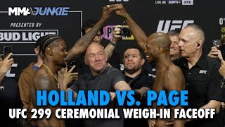 Kevin Holland Delivers Early on Promise to Capture The Snake in Faceoff With MVP  UFC 299 Staredown [upl. by Liew]