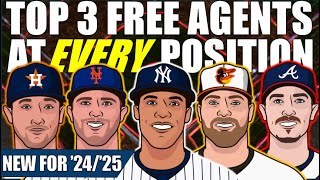 Top 3 MLB Free Agents At Every Position 202425 MLB Offseason [upl. by Aicirtal]