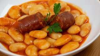 Judiones de La Granja con Chorizo en Olla Lenta Chup Chup y Receta para Olla Normal [upl. by Najram797]