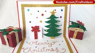 Pop up Christmas Card Tutorial  Handmade Christmas Card Ideas [upl. by Deehan]