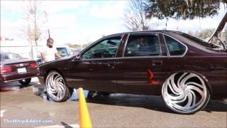 WhipAddict 96 Chevrolet Caprice tuckin Amani Forged Petto 26s Yukon Interior Car Audio [upl. by Harts]