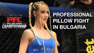 Professional Pillow Fighting in Bulgaria  Full Highlights [upl. by Adniram]