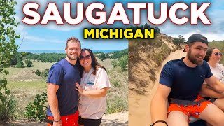 My Vacation to Saugatuck Michigan  DUNE RIDE DONUT BOAT and GREAT FOOD [upl. by Aenat]