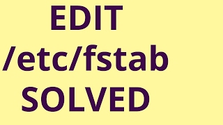 Unable To Edit etcfstab file Recovery mode SOLVED [upl. by Ainezey]