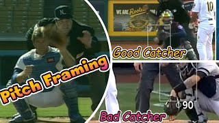 Pitch Framing Good Catcher Bad Catcher [upl. by Fawcett]